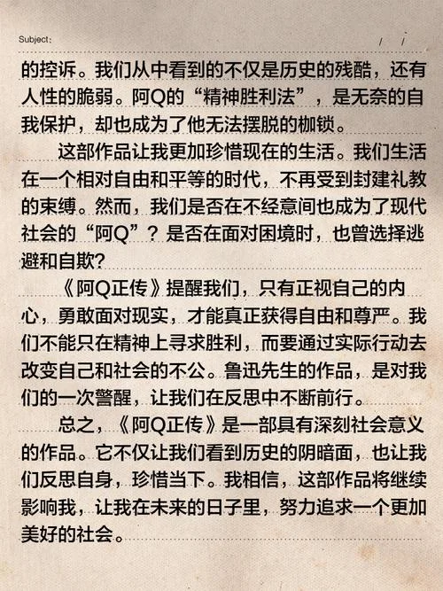 阿q正传读后感悟20字_1