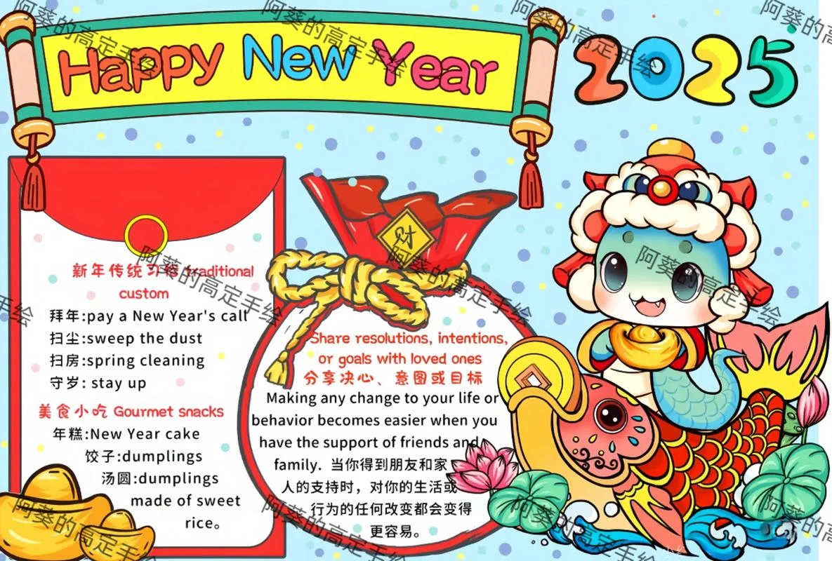 春节英语手抄报多图_2