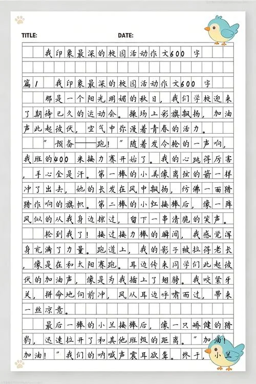 写活动的作文技巧-活动作文写作技巧