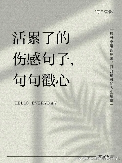 一个人累了的说说_1
