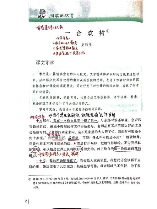 合欢树读后感悟300字-合欢树感悟三十字