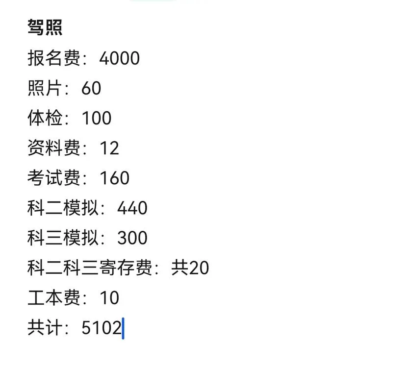 成都c1驾照报名费_1