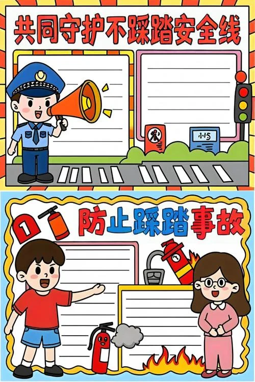 防踩踏手抄报-防踩踏手抄报