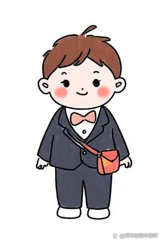 小男孩衣服领结简笔画_1