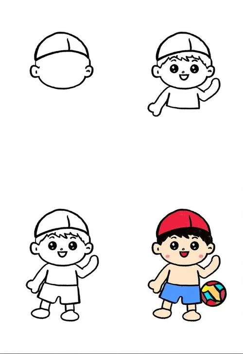 幼儿人物简笔画大全_2