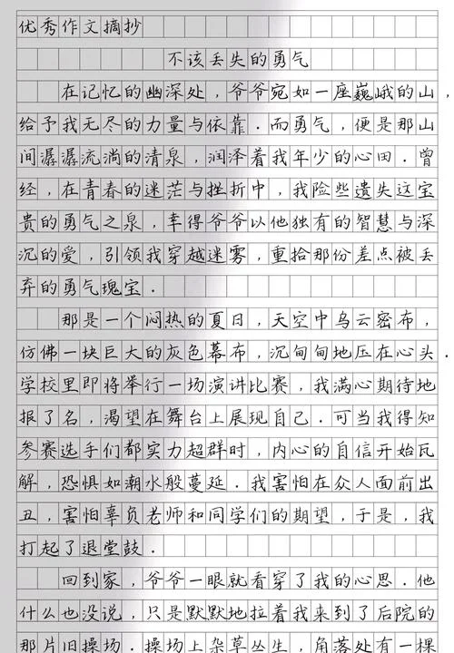 勇敢的我作文300字满分_1