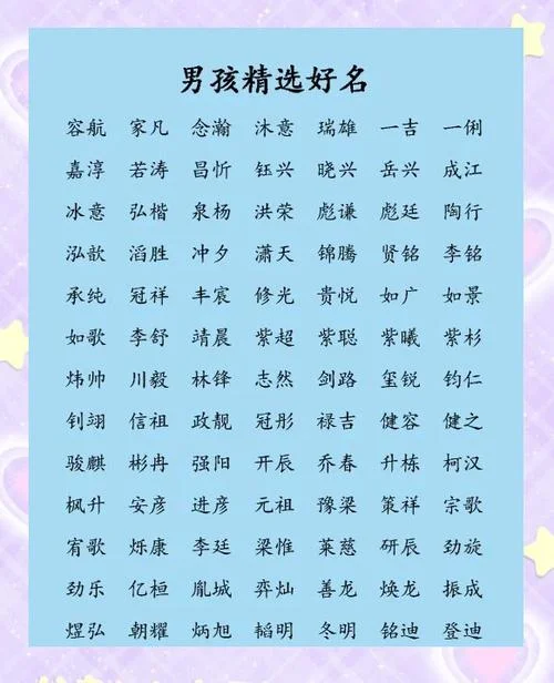 男起名的单字_2