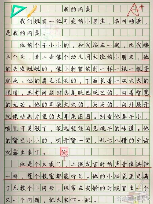 写同桌的作文初一-初一写同桌作文改写
