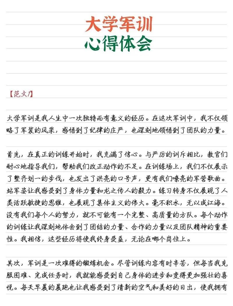 汗水绽芳华军训感悟1000字_1