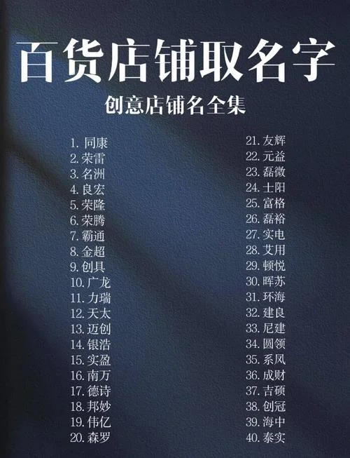 买手的服装店起名_1