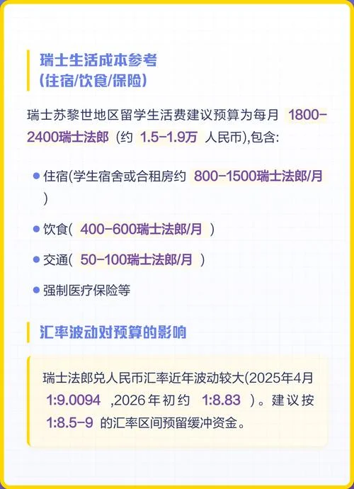 瑞士留学本科一年费用-瑞士本科留学年费