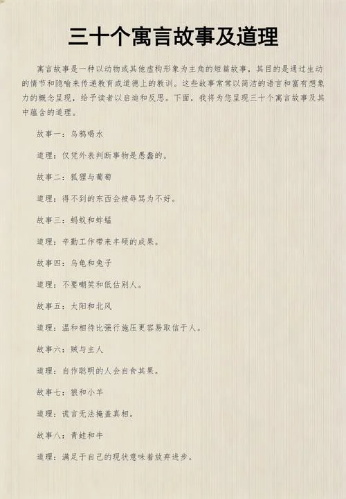 寓言故事的道理有哪些_1