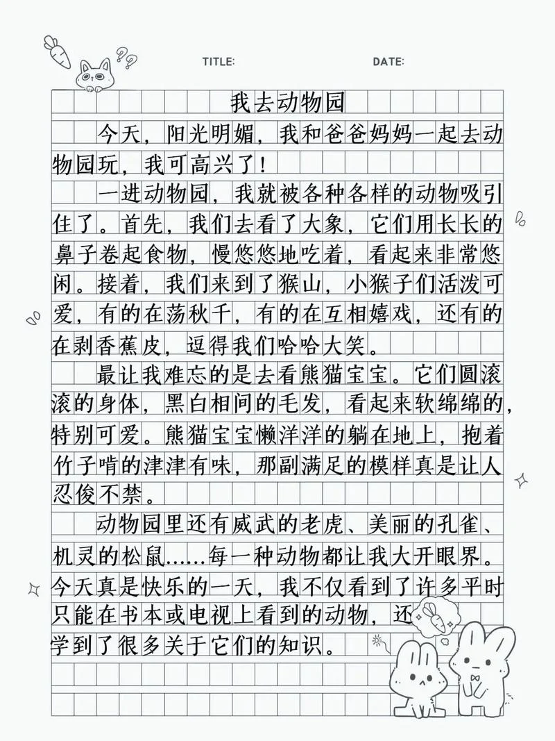 作文动物园一日游_1