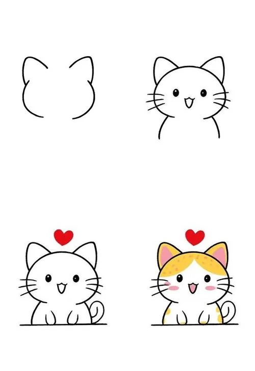 小动物简笔画可爱呆萌萌萌_1