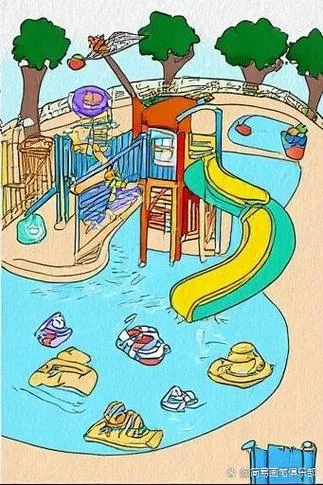 水上游乐设施简笔画_1