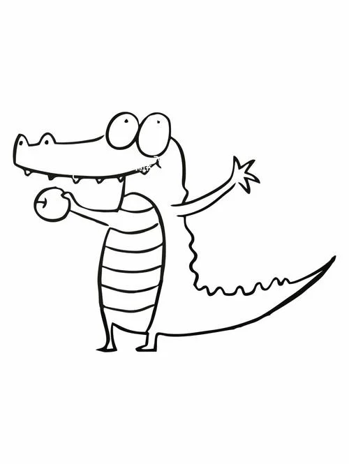 简笔画鳄鱼头_2
