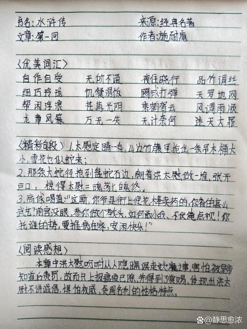 水浒传读书感悟20字_2