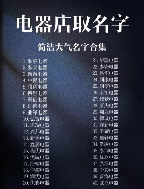 电子公司名称叫什么好-电子公司起名指南