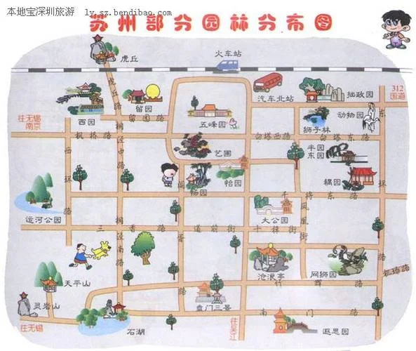苏州景点分布地图高清-苏州高清景点地图