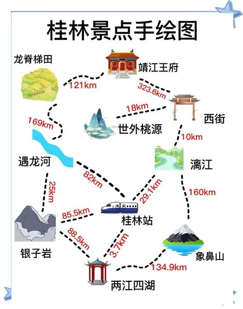 广西桂林两日游路线图-桂林广西两日游路线