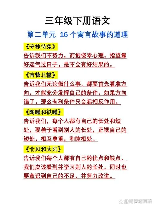 寓言故事中的道理-寓言蕴含人生道理