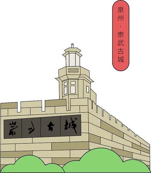 泉州景点简笔画_2