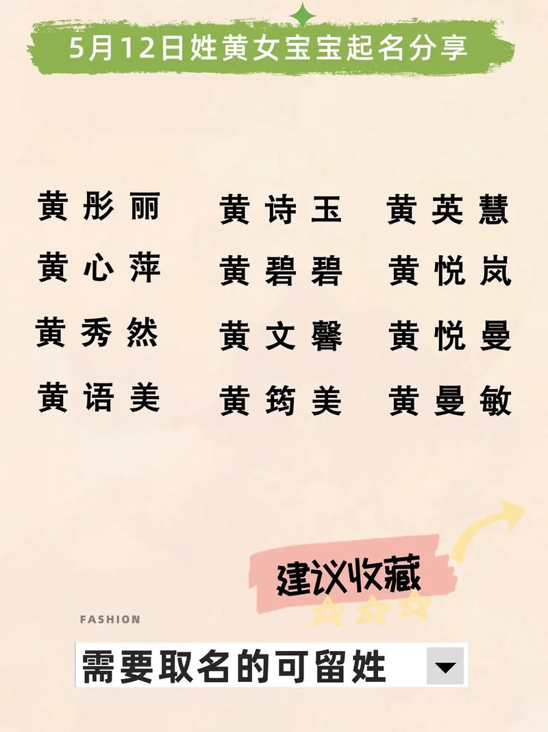 黄氏起名带艺-黄氏带艺起名法