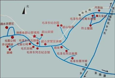 湖南韶山旅游景点地图-湖南韶山景点地图