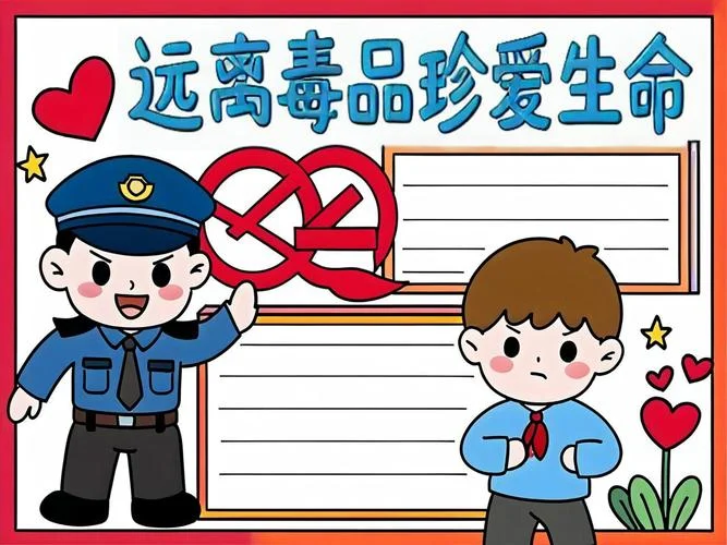 小学四年级禁毒手抄报图片_1