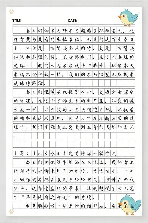 春日感悟作文高一_1
