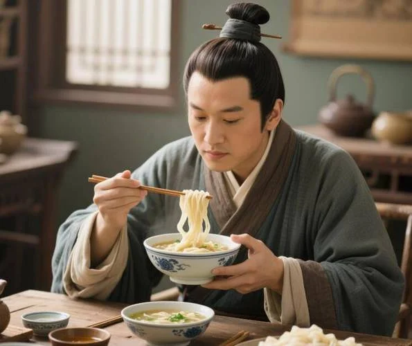 梦见别人请我吃饭吃面-