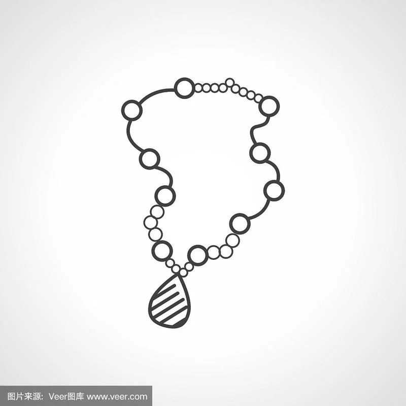 项链简笔画图片大全集_1