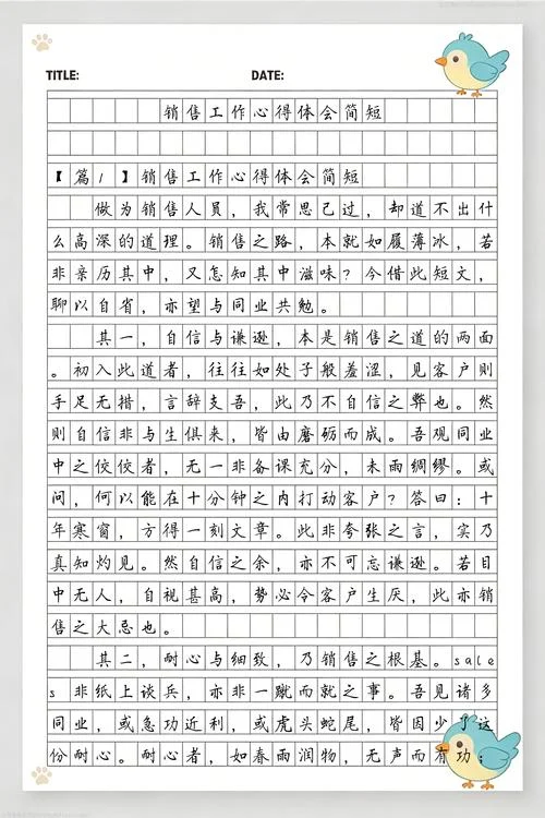 销售工作心得体会感悟_1