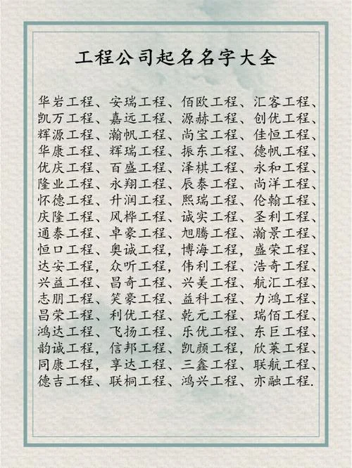 建筑劳务公司起名字-建筑劳务公司起名建议