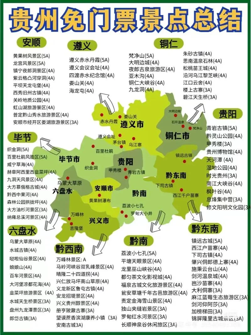 贵州旅游景点大全排名-贵州旅游景点排名前 10