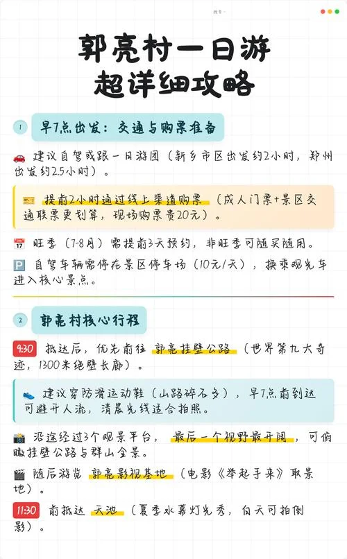 郭亮村一日游住宿攻略_1