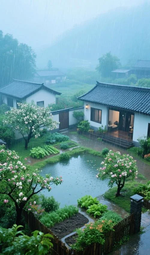 梦到下雨天屋漏_1