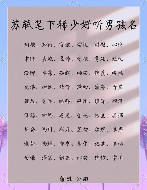 出自诗词的男孩名字_2