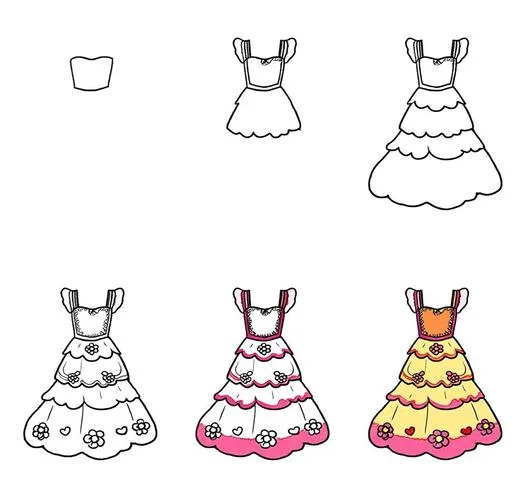 彩虹连衣裙简笔画_1