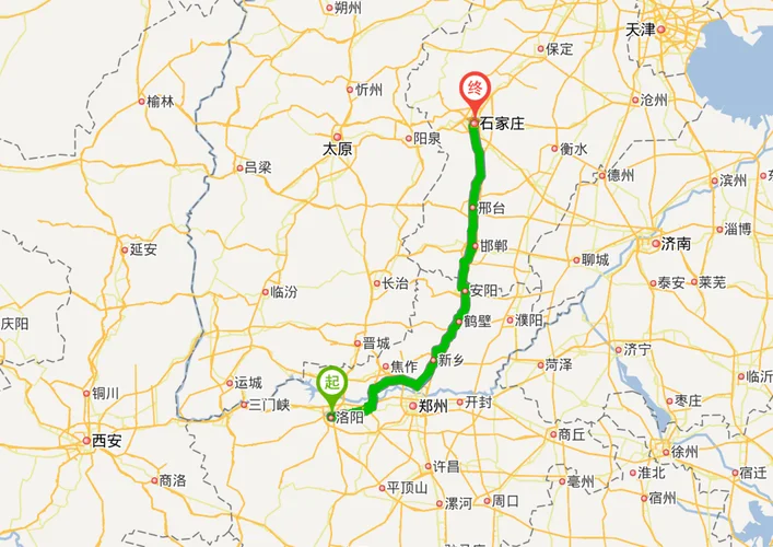 洛阳到太原多少公里-洛阳到太原路程