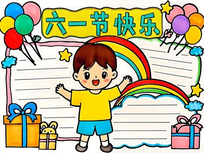 六一儿童节的手抄报怎么画?_1