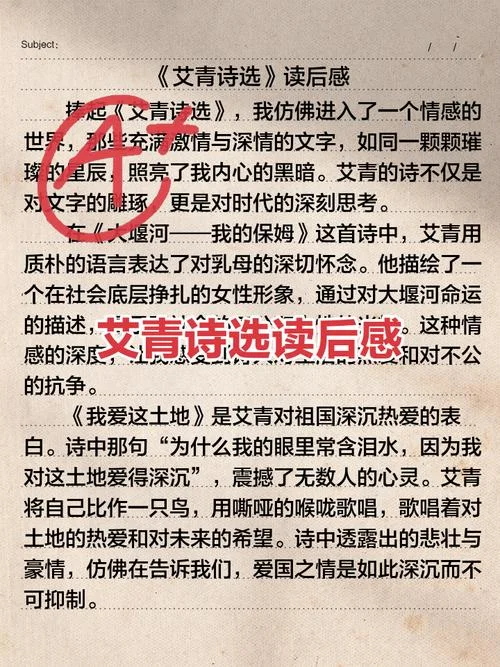 艾青诗选的感悟_1