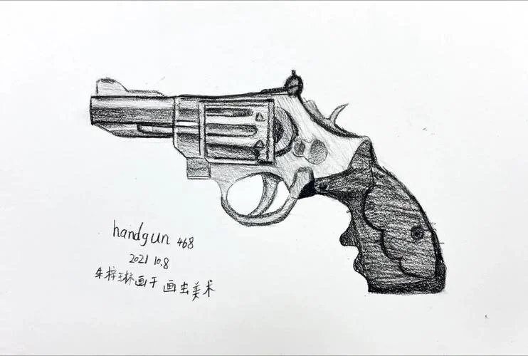 素描枪怎么画_1