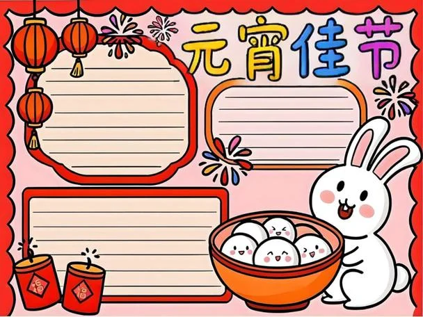 元宵节手抄报简单漂亮图_2