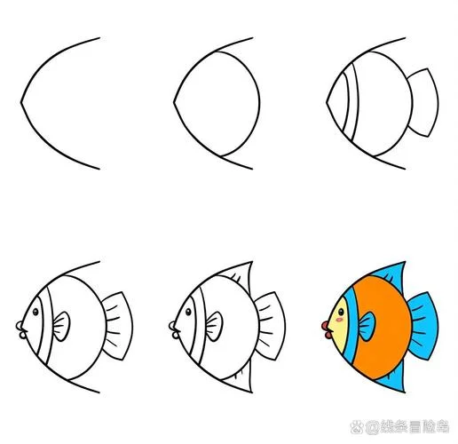 鱼儿简笔画简单又好看_1