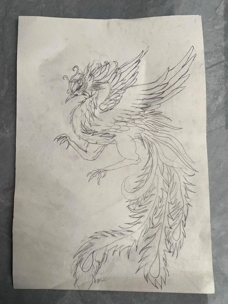 凤凰的凤怎么画_1
