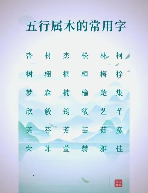 五行土旺缺木起名-五行土旺缺木起名字