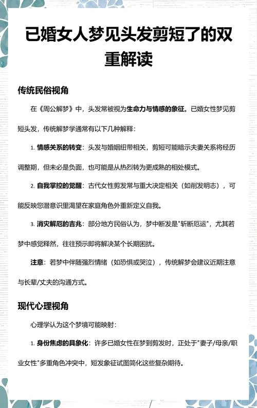 梦见头发剪短了很生气_2
