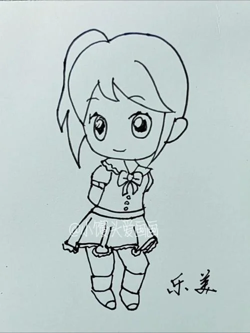 简笔画人物公主美少女_2