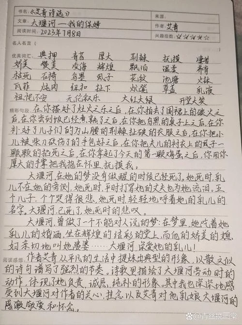 艾青诗选摘抄加感悟_2